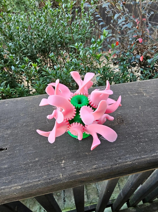 BloomSpin Flower Gear Fidget Spinner – Rotating Petal Mechanism | ADHD Sensory Desk Toy