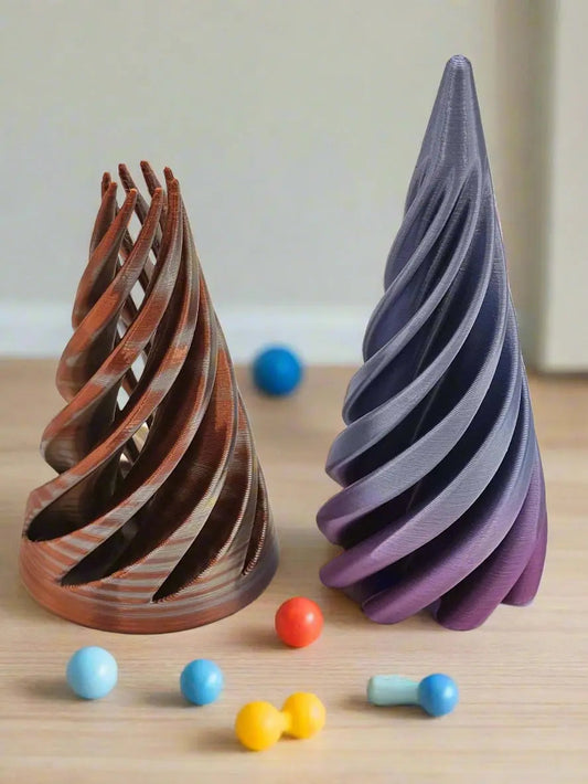 Swirl Cone Fidget Toy – 3D Printed Spiral Sensory Desk Toy for Focus & Stress Relief