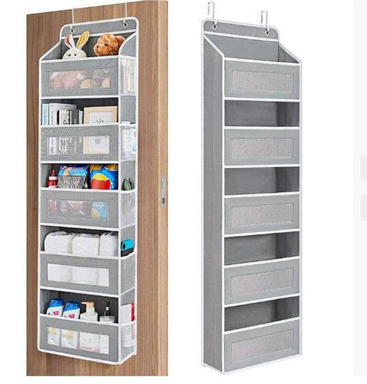 Over the Door Organizer Storage-5-Tier Hanging Organizer with 10 Large Pockets, Anti-Tilt Design, 44 Lb Capacity for Bedroom, Bathroom, Baby Product Ptorage,Dormitory Storage,Back to School Must Have