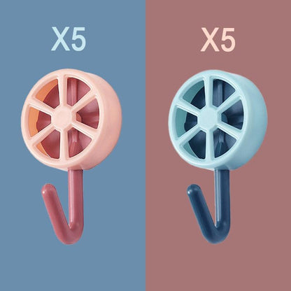 10PCS Self Adhesive Wall Hook Strong Without Drilling Coat Bag Bathroom Door Kitchen Towel Hanger Hooks Home Storage Accessories Decorative Hooks Entrance Organizers with Self-Adhesive Hooks for Hanging Keys Towels