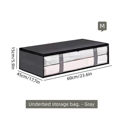 Under-Bed Storage Bag, 75L/40L - Portable Foldable Comforter & Clothing Organizer, Large Capacity Dustproof Box