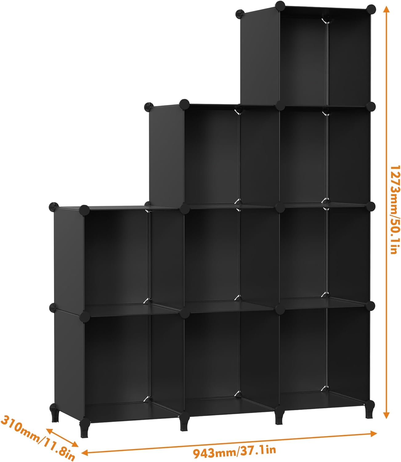 Portable 9Cube Closet Organizer for Garment Storage