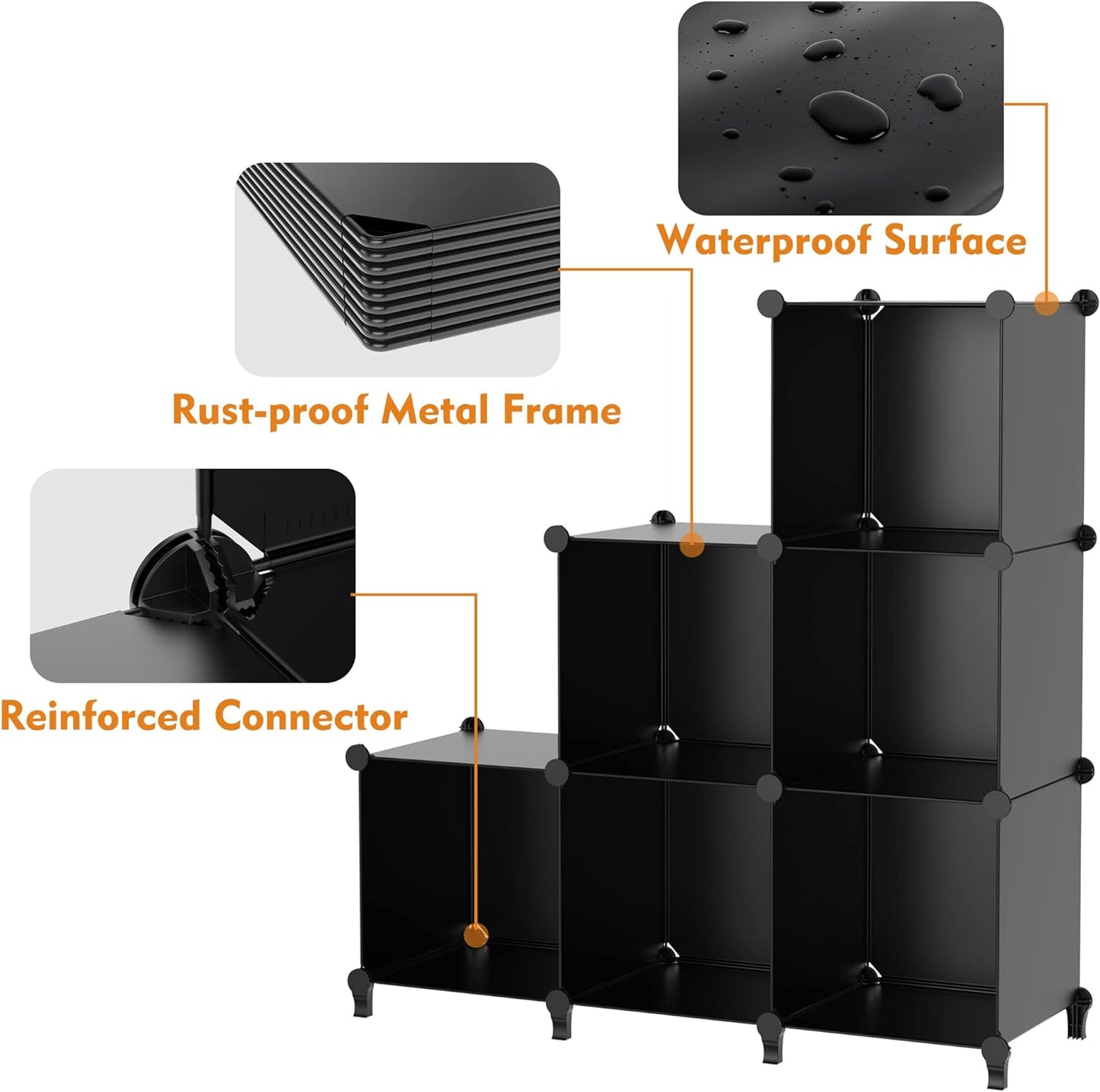 Portable 9Cube Closet Organizer for Garment Storage