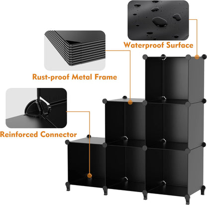 Portable 9Cube Closet Organizer for Garment Storage