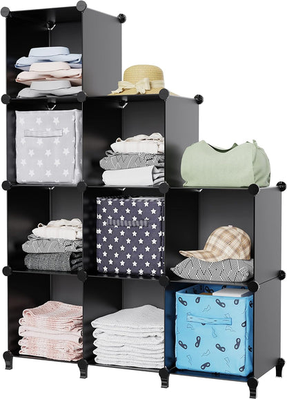 Portable 9Cube Closet Organizer for Garment Storage