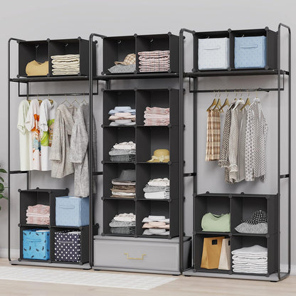 Portable 9Cube Closet Organizer for Garment Storage