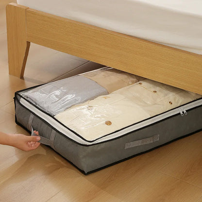 Under-Bed Storage Bag, 75L/40L - Portable Foldable Comforter & Clothing Organizer, Large Capacity Dustproof Box