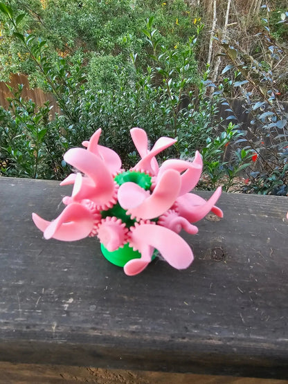 BloomSpin Flower Gear Fidget Spinner – Rotating Petal Mechanism | ADHD Sensory Desk Toy