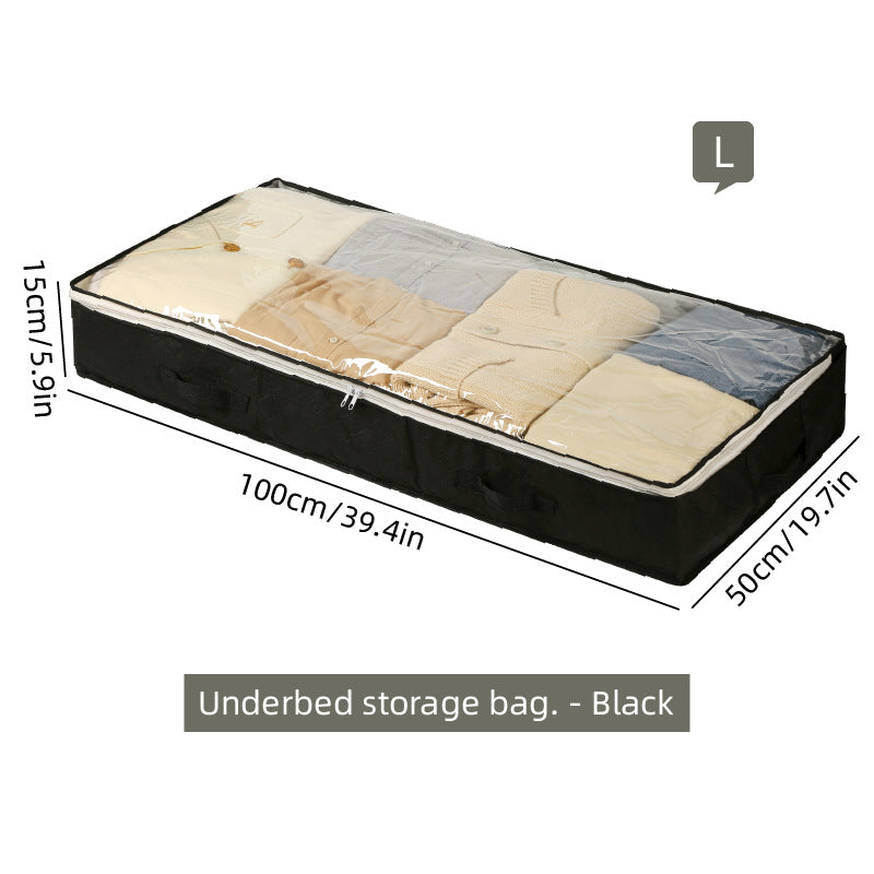 Under-Bed Storage Bag, 75L/40L - Portable Foldable Comforter & Clothing Organizer, Large Capacity Dustproof Box