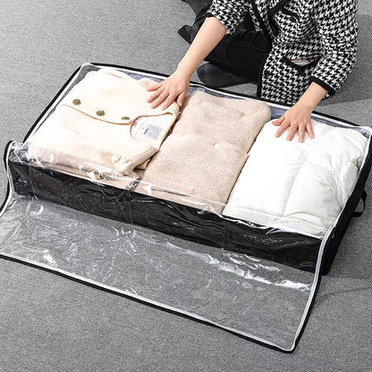 Under-Bed Storage Bag, 75L/40L - Portable Foldable Comforter & Clothing Organizer, Large Capacity Dustproof Box