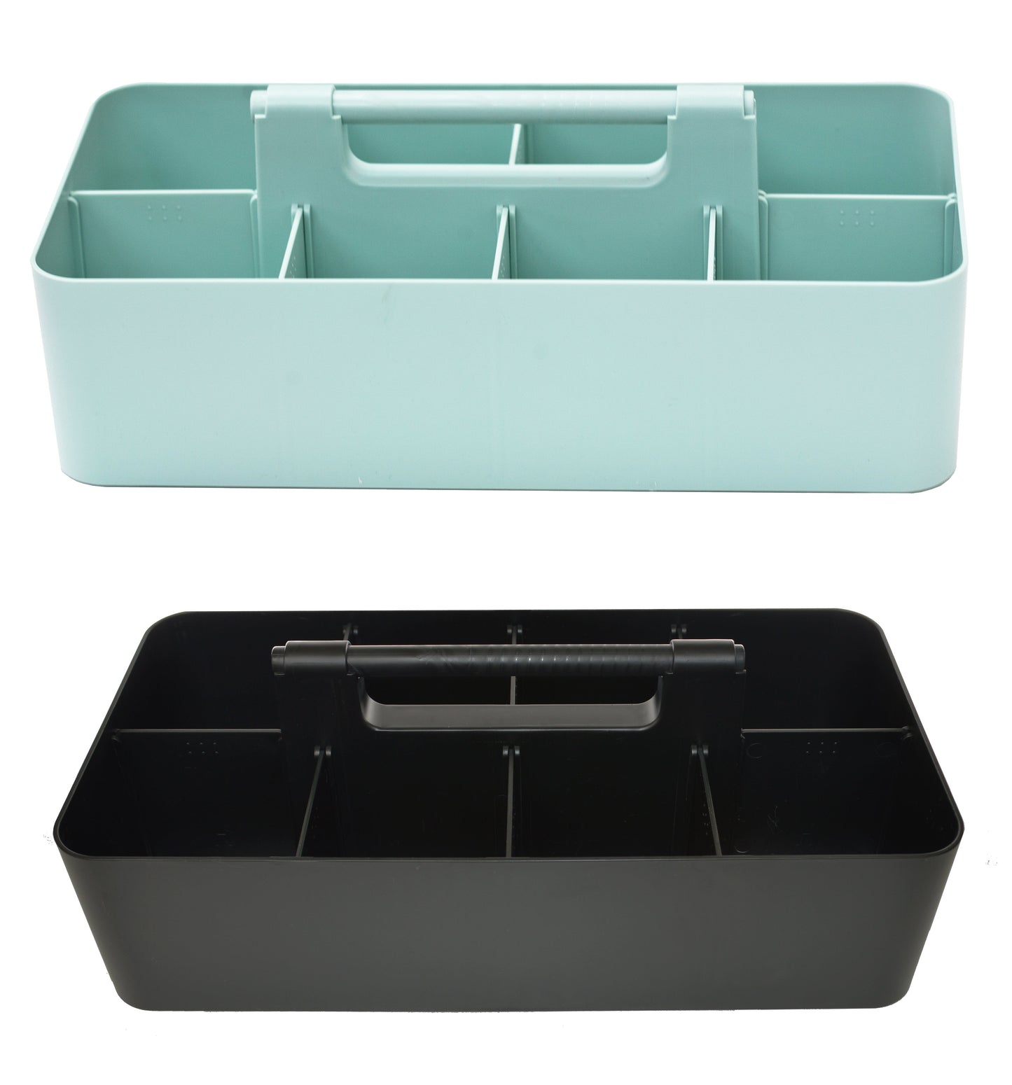 Enjoy Organizer -Portable Caddy Organizer -2 Stackable Plastic Caddy with Handle | Desk, Makeup, Dorm Caddy, Classroom Art Organizers (Made In Usa)