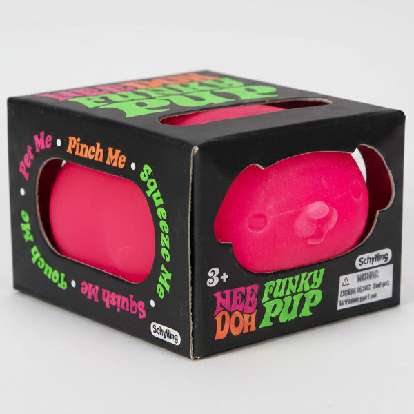 IN STOCK NOW: Schylling Nee-Doh Funky Pup Squishy: Pink