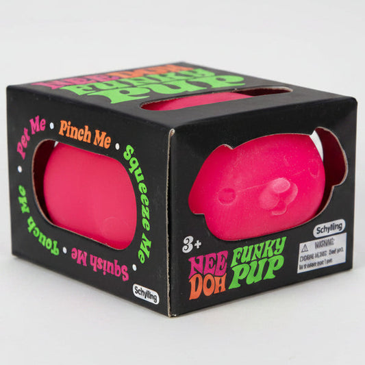 IN STOCK NOW: Schylling Nee-Doh Funky Pup Squishy: Pink