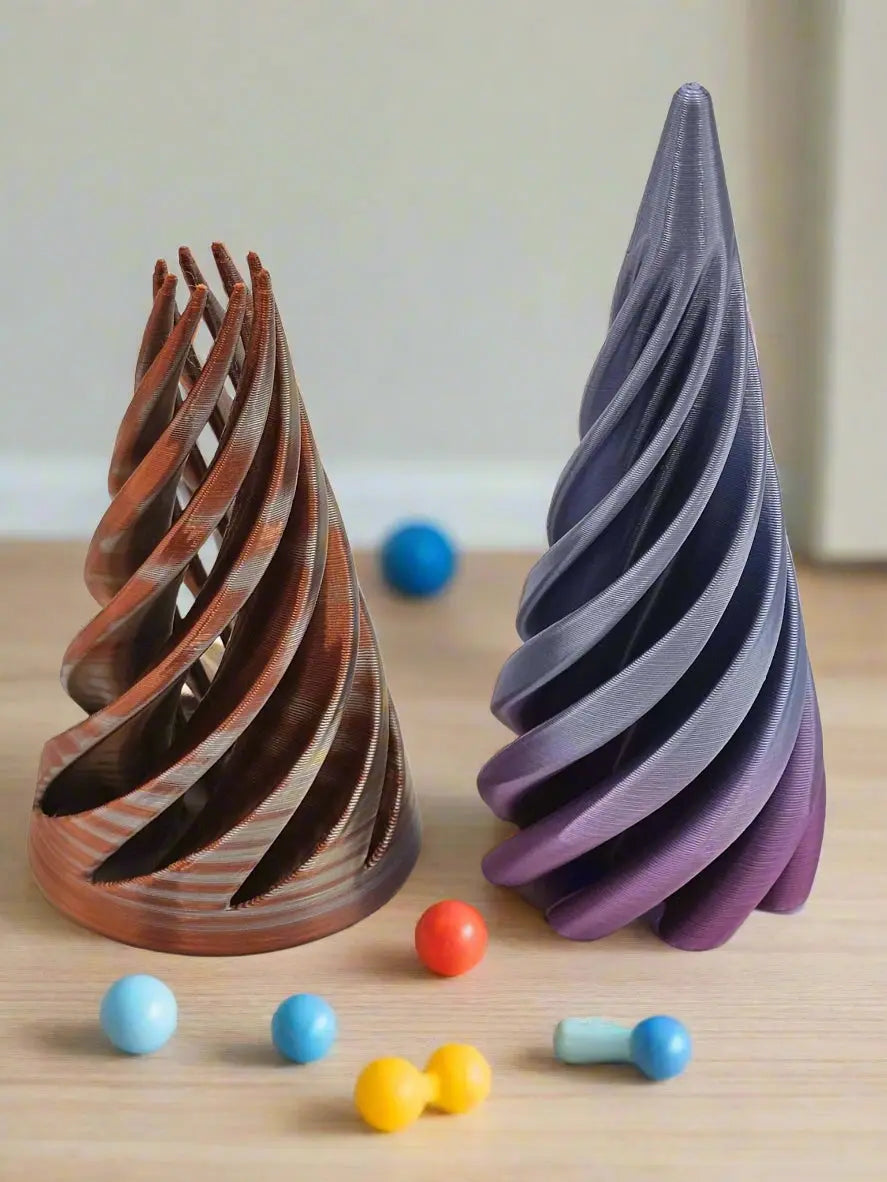 Swirl Cone Fidget Toy – 3D Printed Spiral Sensory Desk Toy for Focus & Stress Relief