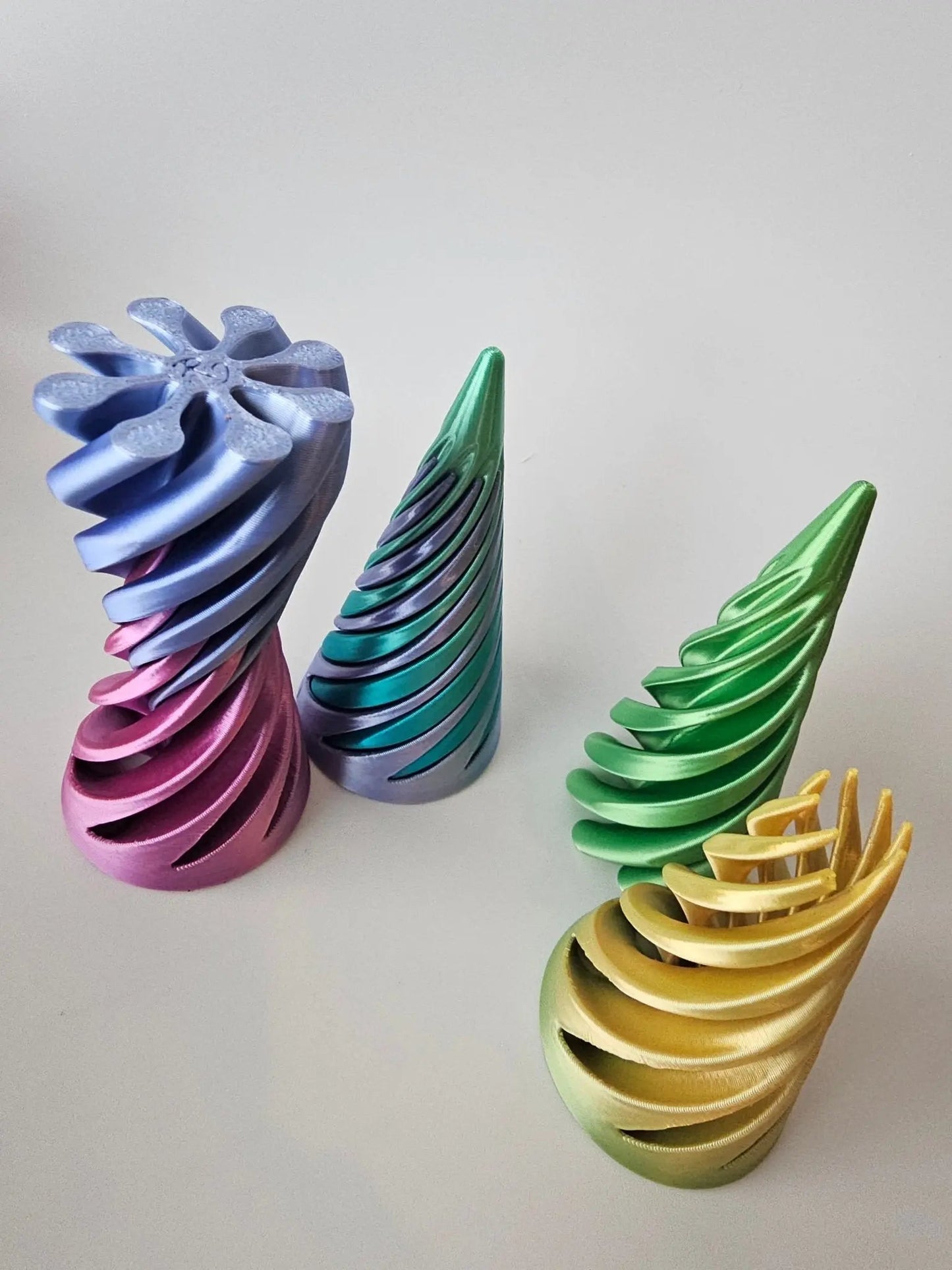 Swirl Cone Fidget Toy – 3D Printed Spiral Sensory Desk Toy for Focus & Stress Relief