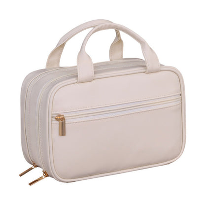 Double layer portable cosmetic bag, large capacity portable cosmetic storage bag, makeup bag organizer,Makeup bag with compartments,