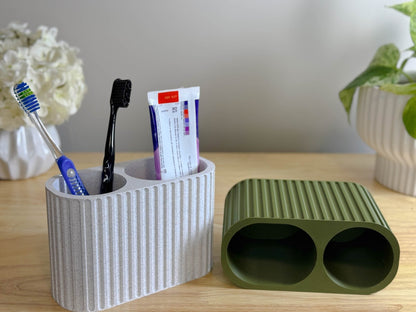 Fluted Toothbrush Holder