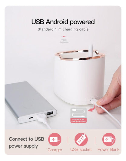 Rechargeable LED Desk Lamp with Pen Holder & Phone Stand – Adjustable Study Lamp for Students