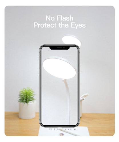 Rechargeable LED Desk Lamp with Pen Holder & Phone Stand – Adjustable Study Lamp for Students